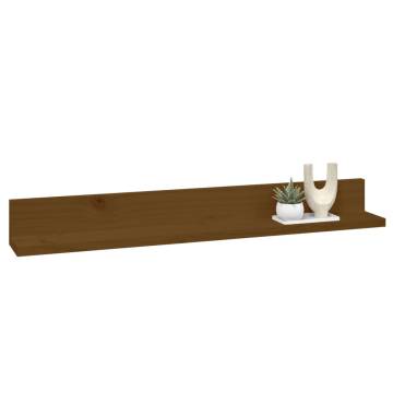 Wall Shelves - 2 pcs Honey Brown Solid Pine Wood | HipoMarket