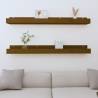 Wall Shelves 2 pcs Honey Brown 110x12x9 cm Solid Wood Pine Colour honey brown Size 110 x 12 x 9 cm Quantity in Package 1 Number of Pieces 