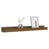 Honey Brown Wall Shelves - 2 pcs Solid Pine - 110x12x9 cm