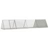 Rabbit Cage Grey 403.5x80.5x71 cm Galvanised Steel Colour grey Size 403.5 x 80.5 x 71 cm 