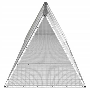 Rabbit Cage Grey - Durable Galvanised Steel, 403.5x80.5x71 cm