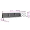 Rabbit Cage Grey - Durable Galvanised Steel, 403.5x80.5x71 cm