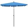 Garden Parasol with Pole 210x140 cm - Azure Blue | HipoMarket