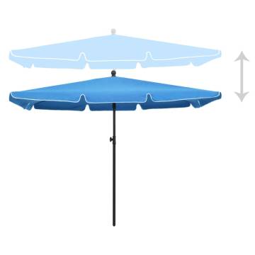 Garden Parasol with Pole 210x140 cm - Azure Blue | HipoMarket