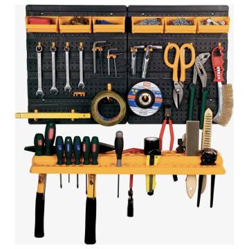 Tool Wall 646x385 mm with 26 Holders - Organize Your Tools