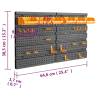 Tool Wall 646x385 mm with 26 Holders - Organize Your Tools