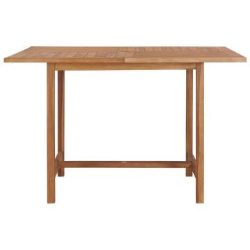 Solid Teak Wood Garden Table - 120x120x75 cm | HipoMarket