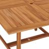 Solid Teak Wood Garden Table - 120x120x75 cm | HipoMarket