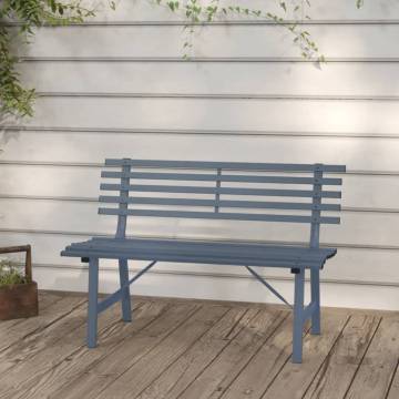 Stylish Garden Bench 110 cm in Steel Grey - Durable Design