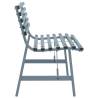 Stylish Garden Bench 110 cm in Steel Grey - Durable Design