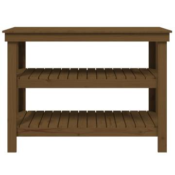 Work Bench Honey Brown – Solid Wood Pine 110.5x50x80 cm