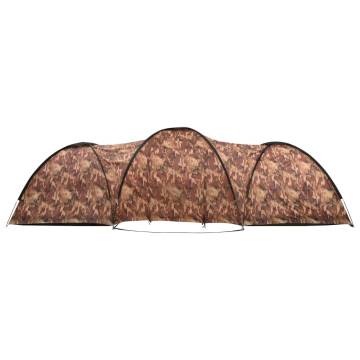 Spacious Camping Igloo Tent for 8 - Camouflage