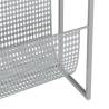 Stylish Silver Magazine Rack | Durable Steel 35x15x45 cm