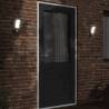 Outdoor LED Wall Lights with Sensors - 2pcs Black Aluminium