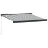 Retractable Awning Anthracite & White 3x2.5m - Hipomarket