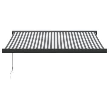 Retractable Awning Anthracite & White 3x2.5m - Hipomarket