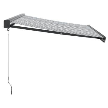 Retractable Awning Anthracite & White 3x2.5m - Hipomarket