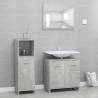 3 Piece Bathroom Furniture Set Concrete Grey Engineered Wood Colour concrete grey Number of 3 