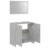 Stylish 3 Piece Bathroom Furniture Set - Concrete Grey