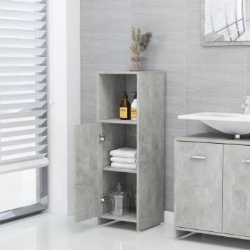 Stylish 3 Piece Bathroom Furniture Set - Concrete Grey