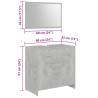 Stylish 3 Piece Bathroom Furniture Set - Concrete Grey