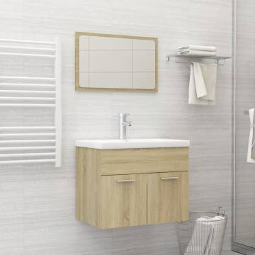 Stylish Bathroom Furniture Set - Sonoma Oak Engineered Wood