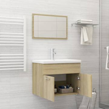 Stylish Bathroom Furniture Set - Sonoma Oak Engineered Wood