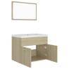 Stylish Bathroom Furniture Set - Sonoma Oak Engineered Wood