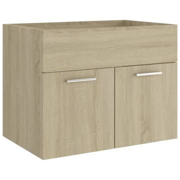 Stylish Bathroom Furniture Set - Sonoma Oak Engineered Wood