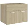 Stylish Bathroom Furniture Set - Sonoma Oak Engineered Wood