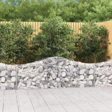 Arched Gabion Baskets - 11 pcs Galvanised Iron | HipoMarket