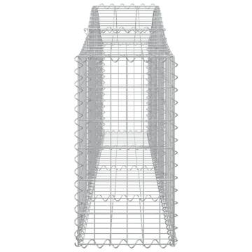 Arched Gabion Baskets - 11 pcs Galvanised Iron | HipoMarket