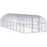 Outdoor Chicken Coop 3x8x2 m - Galvanised Steel | Hipo Market