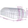 Outdoor Chicken Coop 3x8x2 m - Galvanised Steel | Hipo Market