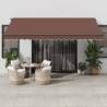 Automatic Retractable Awning with LEDs Brown 450x350 cm Colour brown Size 450 x 350 cm Quantity in Package 1 