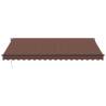 Automatic Retractable Awning with LEDs - Brown 450x350 cm