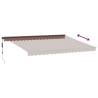 Automatic Retractable Awning with LEDs - Brown 450x350 cm