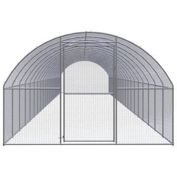 Spacious Outdoor Chicken Coop 3x20m - Galvanised Steel