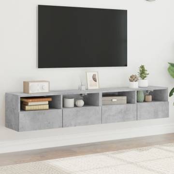 TV Wall Cabinets - 2 pcs Concrete Grey | HipoMarket