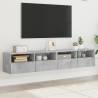 TV Wall Cabinets 2 pcs Concrete Grey 80x30x30 cm Engineered Wood Colour concrete grey Quantity in Package 2 Width 80 cm 