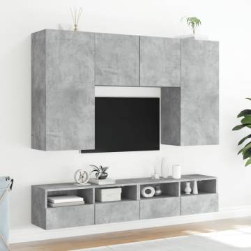 TV Wall Cabinets - 2 pcs Concrete Grey | HipoMarket