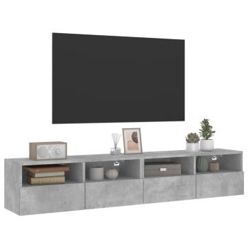 TV Wall Cabinets - 2 pcs Concrete Grey | HipoMarket