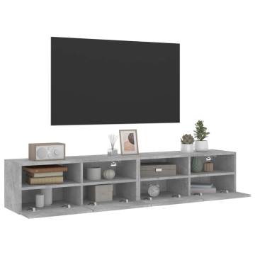 TV Wall Cabinets - 2 pcs Concrete Grey | HipoMarket