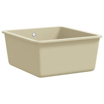 Granite Kitchen Sink Single Basin Beige - Durable & Stylish