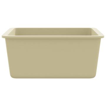 Granite Kitchen Sink Single Basin Beige - Durable & Stylish