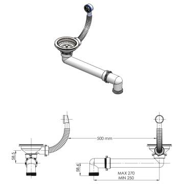 Granite Kitchen Sink Single Basin Beige - Durable & Stylish