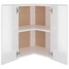 Hanging Corner Cabinet High Gloss White | 57x57x60 cm