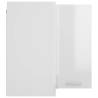 Hanging Corner Cabinet High Gloss White | 57x57x60 cm