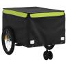 Bike Trailer Black and Green - 45 kg Heavy-Duty Iron