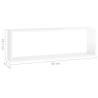 Stylish Wall Cube Shelf Set - 4 pcs High Gloss White